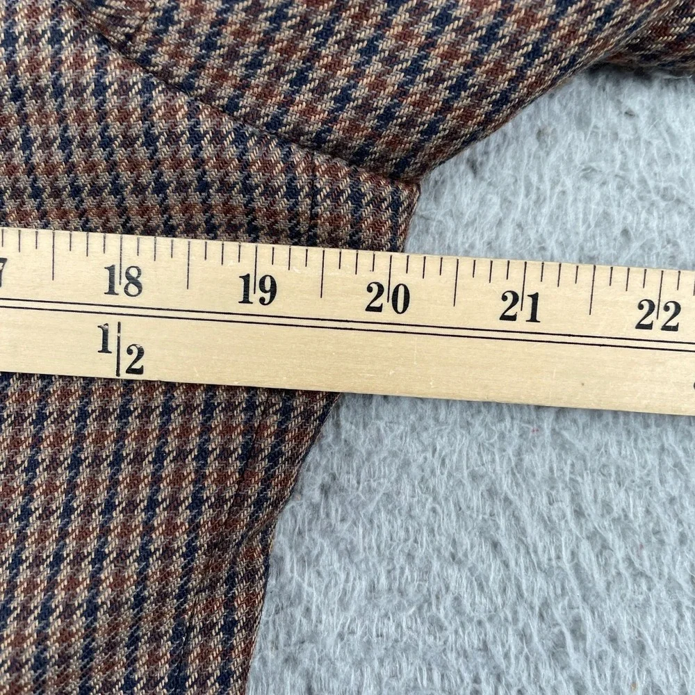 Pendleton Blazer Mens 40 Houndstooth Wool Blend Two Button Sport Coat Jacket